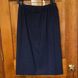 Vintage Pendleton Navy Wool Skirt - Size 12